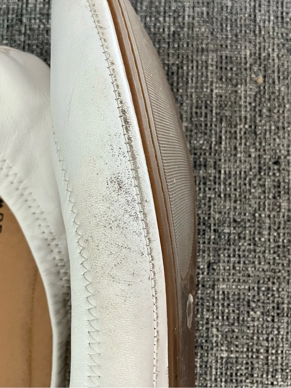 Lucky Brand Women's White Slip-On Ballet Flats